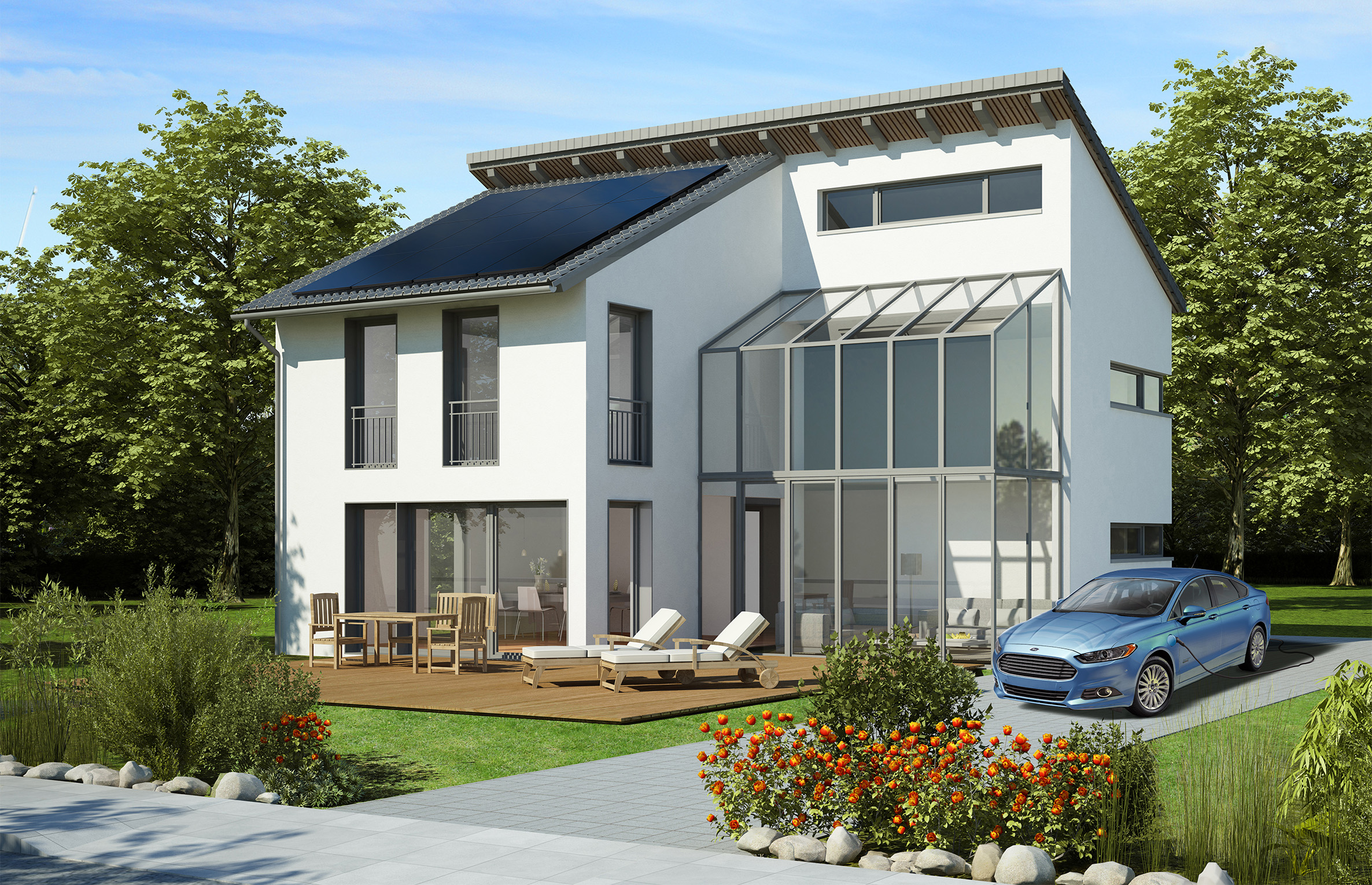 Einfamilienhaus mit Wintergarten